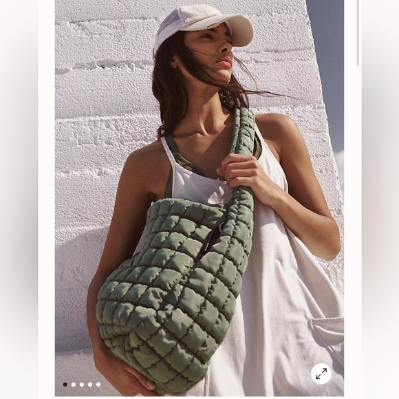 FP Movement Quilted Carryall NWT New with Tags Sage color Sold Out - Picture 6 of 7